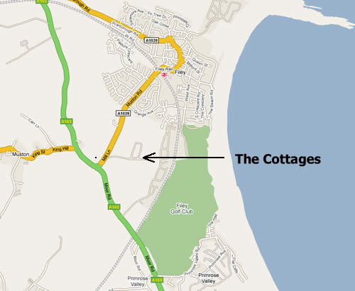 The Cottages location map
